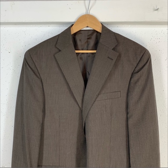 Murano Collezione Size 44R Jacket size 38 Pants Brown Worsted Wool Suit NEW - Picture 3 of 7